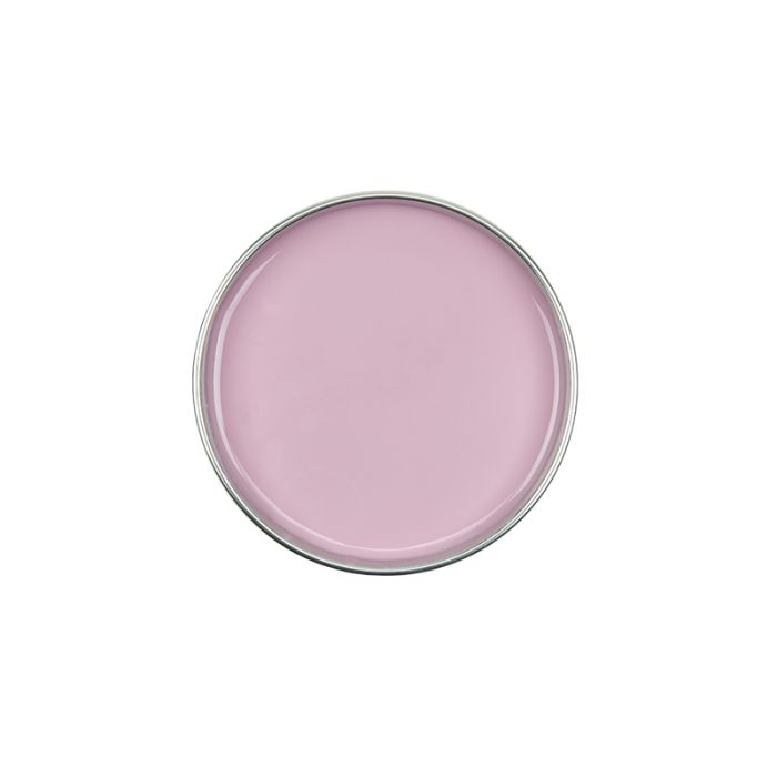 Top view of an open can of GiGi Lavender Creme Wax containing creamy, lavender tinted wax