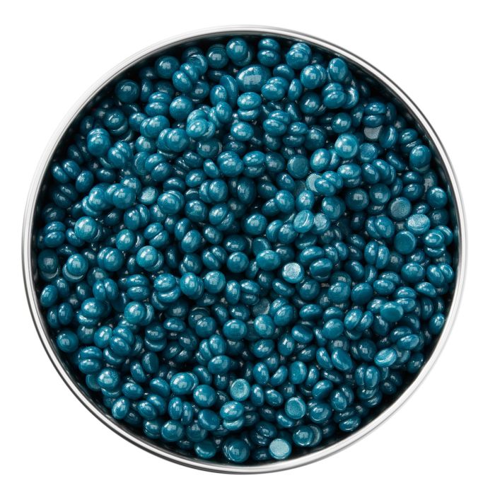 GiGi Hard Wax Beads Infused with Smoothing Azulene in a wax can ready to be melted.