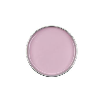 Top view of an open can of GiGi Lavender Creme Wax containing creamy, lavender tinted wax