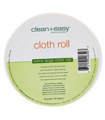 Front view of a wax remover cloth with detailed text