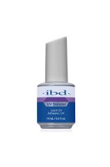 Frontage of capped ibd UV Bonder non-acid primer in 14ml bottle with colorful and detailed label text 