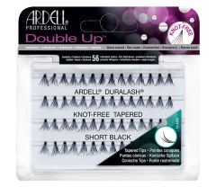 Ardell Soft Touch Double Up Individuals Short set of 56 knot-free false lashes arranged in retail wall hook packaging