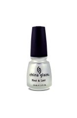Front view of 0.5-ounce bottle of China Glaze top coat in First & Last Variant