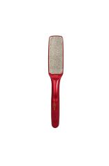 Checi Pro Coarse Foot File set on white background featuring its bright red handle with coarse abrasive surface attached to i