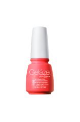 A 14ml bottle of Gel Polish with a base coat from China Glaze - Gelaze nail lacquer collection with Thistle Do Nicely variant