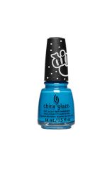 Expanded view of a capped 0.5-ounce nail polish of China Glaze in Blue Raspberry Ice variant