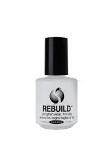 Front view of a 0.5-ounce Bottle of Seche Rebuild nail treatment isolated in white color background