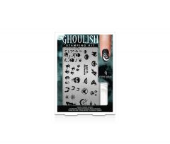 Front view of China Glaze Nail Art Ghoulish Stamping Kit pack
