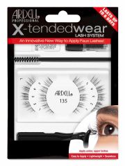 Front view of Ardell 135 Extended Wear Lash System wall-hook ready retail packaging with printed label  infographics