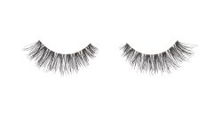 A pair of Ardell Naked Lashes 424 featuring its multi-layered  &light flared lashes isolated in white color scene