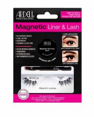 Ardell Magnetic Gel Liner & Lash, Accent 002 in packaging showing magnetic gel liner, applicator brush, & 1 pair false lashes