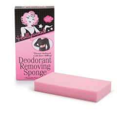 Front view of Hollywood Fashion Secrets, Deodorant mark sponger remover with printed  product information