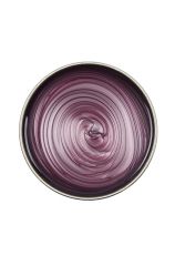 Top view of a can of Satin Smooth Amethyst Crystal Wax with no lid featuing its rich glossy purple color