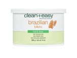Broad view of Clean + Easy Brazilian Bikini Hard Wax in 14 ounce tin