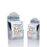 2 open boxes of Satin Smooth LUXSilver Foil Shieet Mask side by side featuring individual sterile foil packs on each box 