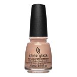 Front view of China Glaze bottle with black cap in shade Dunescape Sand.