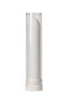 Woltra Stryptic Pencil Large standing upright displaying its white base & shaft, & hard plastic protective case