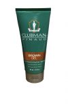 Front view of a branded green 3 ounce container of Clubman Temporary Hair Color Gel Brown