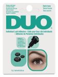 Back of  Ardell DUO Individual Lash Adhesive Dark 7g retail packaging featuring detailed application instructions