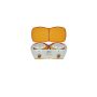 Angled top view of GiGi Double Wax Warmer with its lids open showing its 2 wax can receptacles  thumbnail