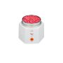 Angled front view of GiGi Space Saver Warmer with a can filled with unmelted pink wax beads placed into its wax well receptacle thumbnail