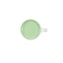 Top view of GiGi Brazilian Bikini Wax Microwave bottle uncapped showing its creamy pastel green wax contents thumbnail