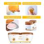 Informational layout Double Wax Warmer's removable lid, adjustable temperature, stainless steel surface, & On/Off Switch thumbnail